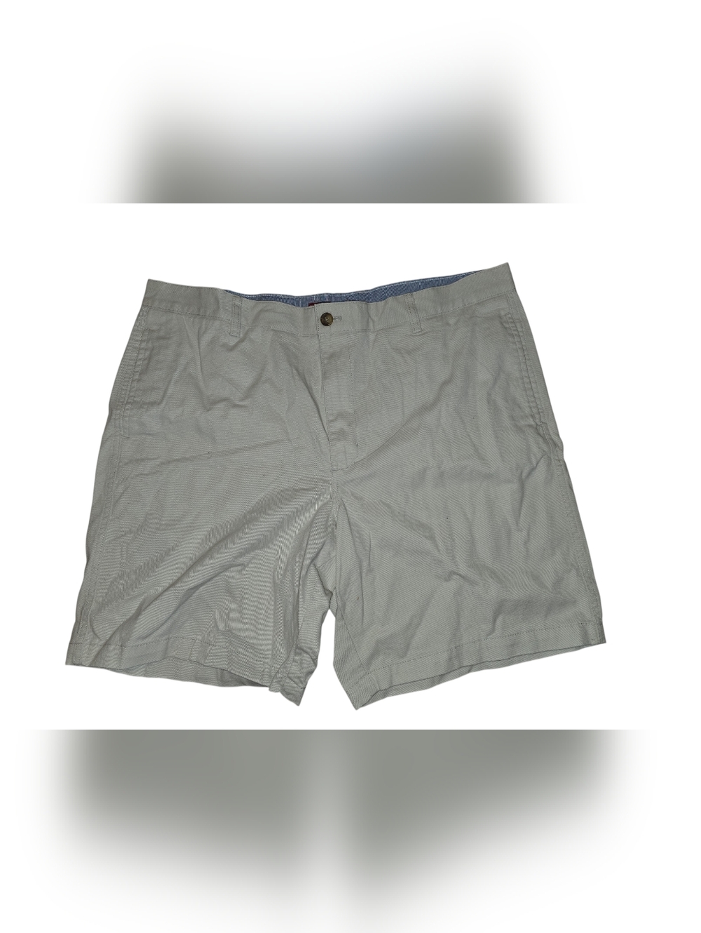Chaps Light Gray Flat-Front Men's Shorts